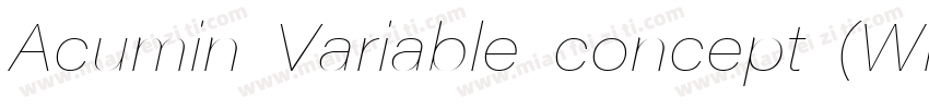 Acumin Variable concept (Wide Bold)字体转换